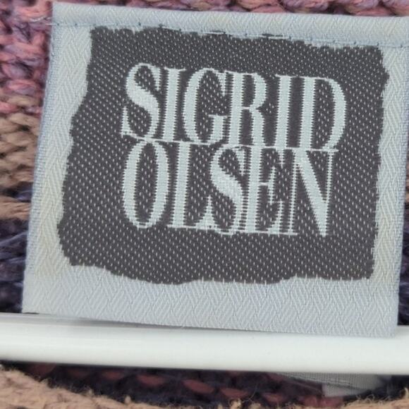 VTG Hand Knit Sweater Womens Small Floral Boho Artsy Coastal Cottagecore 90s - Picture 3 of 9